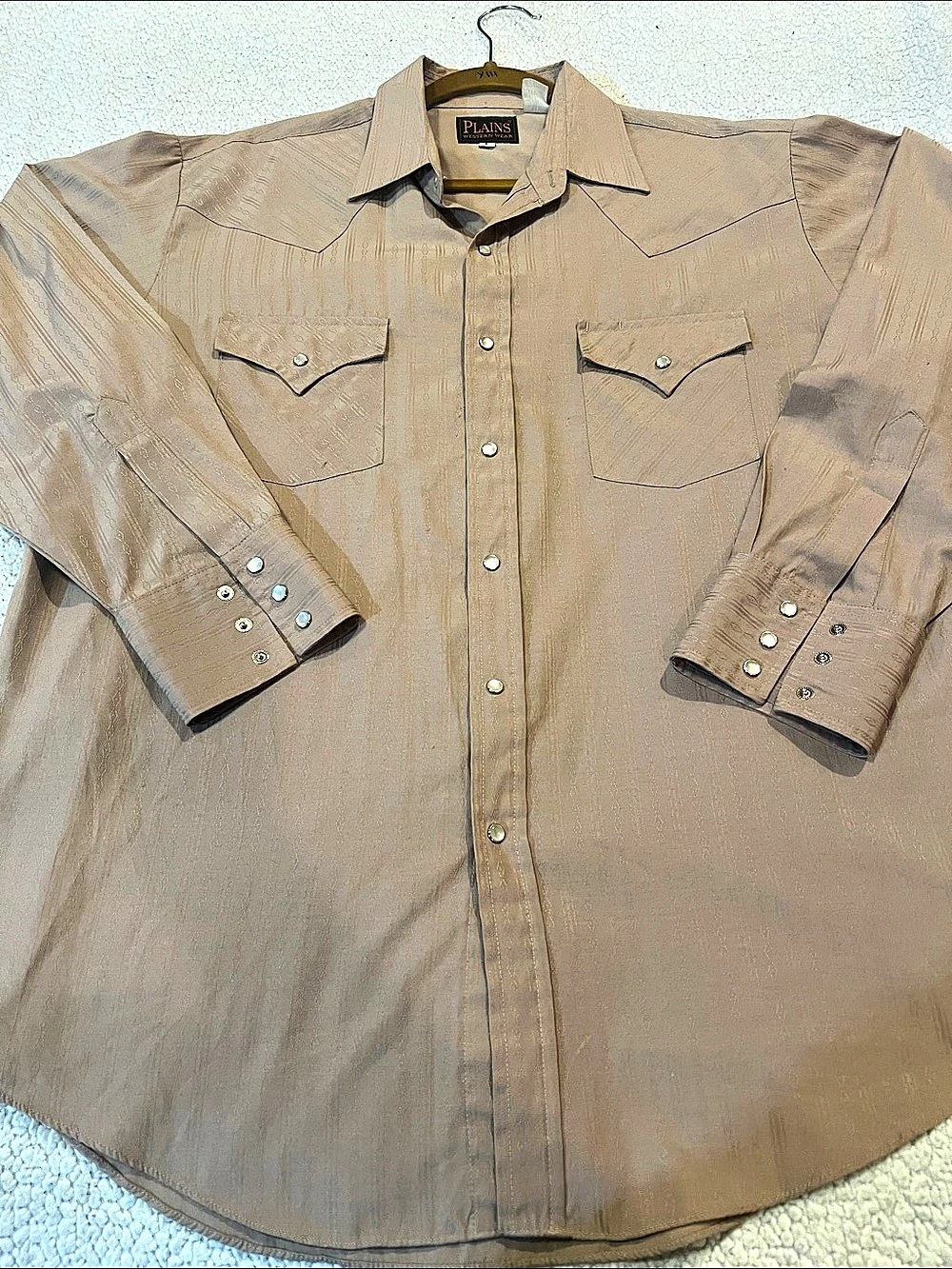 Plains Western Wear Western Snap Button Shirt Large Like New